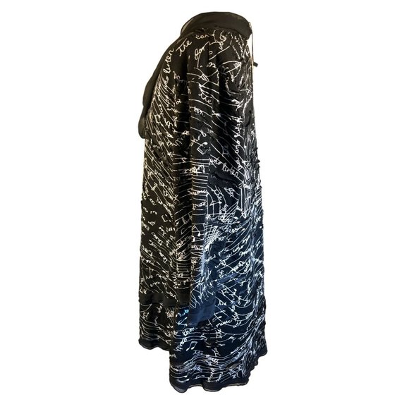 Lindi Shirt Womens Medium Black White Music Waterfall - Picture 4 of 9